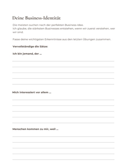 Journal – Deine Business-Identität