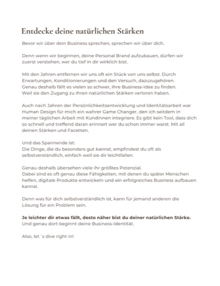 Journal – Entdecke deine natürlichen Stärken